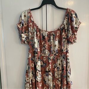 Torrid Floral off shoulder dress